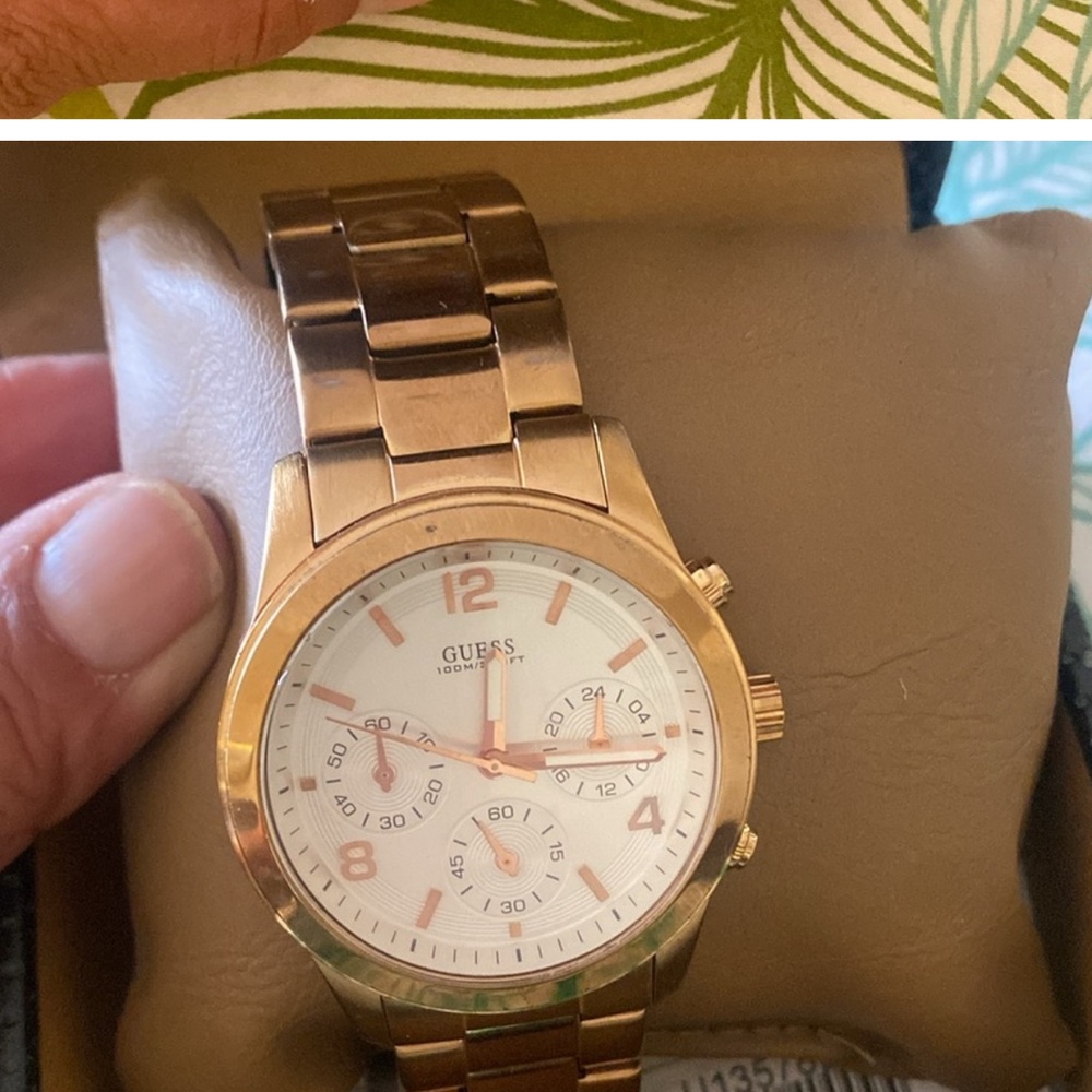 Dull gold Guess watch ladies